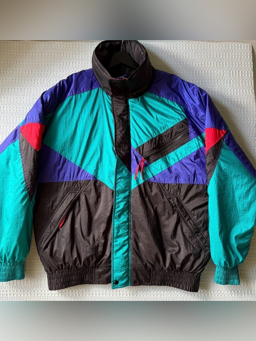 Vintage SKI Insulated Colorblock Ski Jacket Puffer Coat